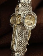 Крест из серебра 925 пробы и золота 585 пробы