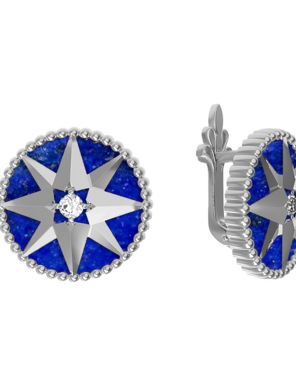 Серьги из белого золота 585 пробы